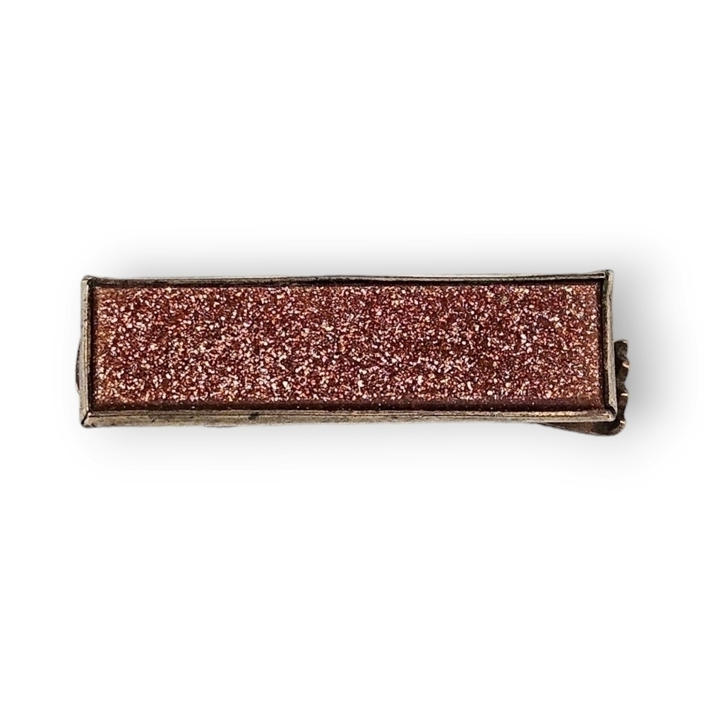 Antique Goldstone Lingerie Clip Art Deco Brass Sparkly Gold Red 1910s Vtg 1.25"
